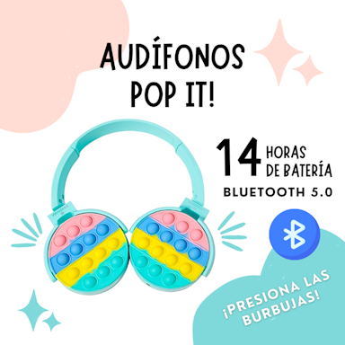 Auriculares inalámbricos con burbujas Pop It - Bluetooth